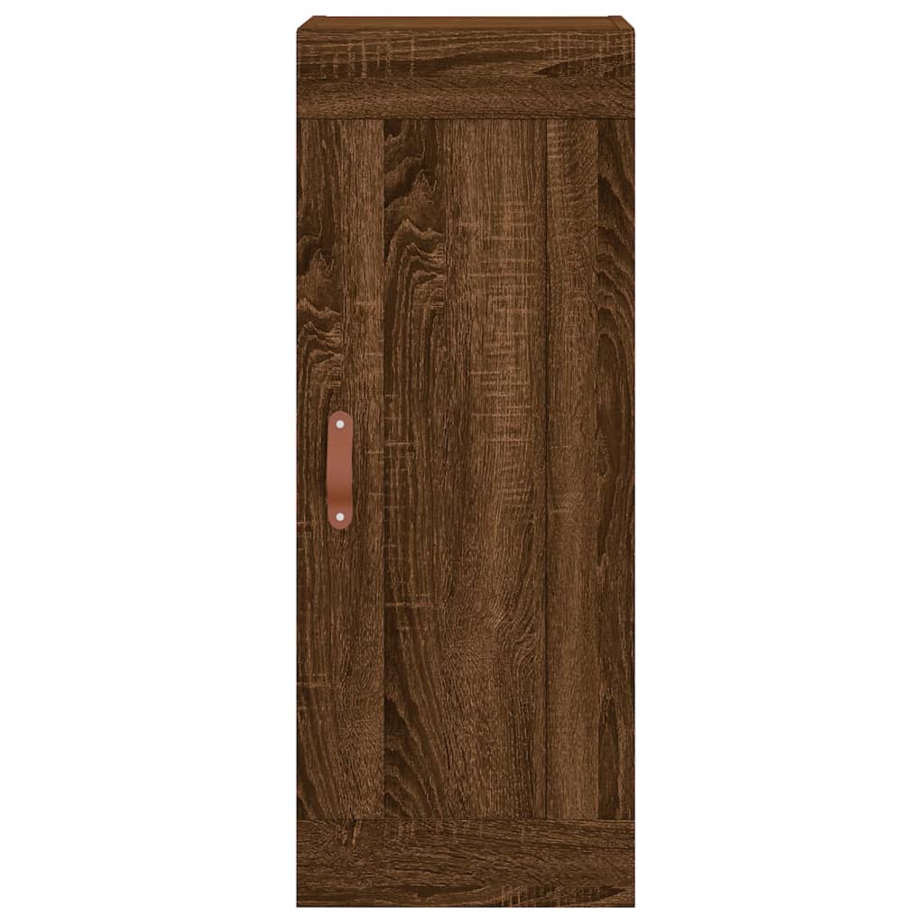 vidaXL Buffet haut Chêne marron 34,5x34x180 cm Bois d'ingénierie