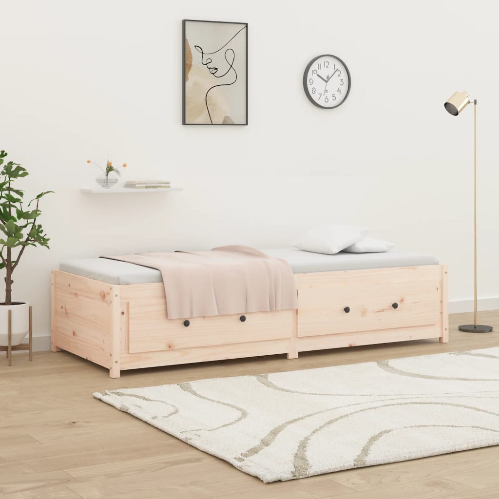 vidaXL Lit de jour sans matelas 90x190 cm bois de pin massif