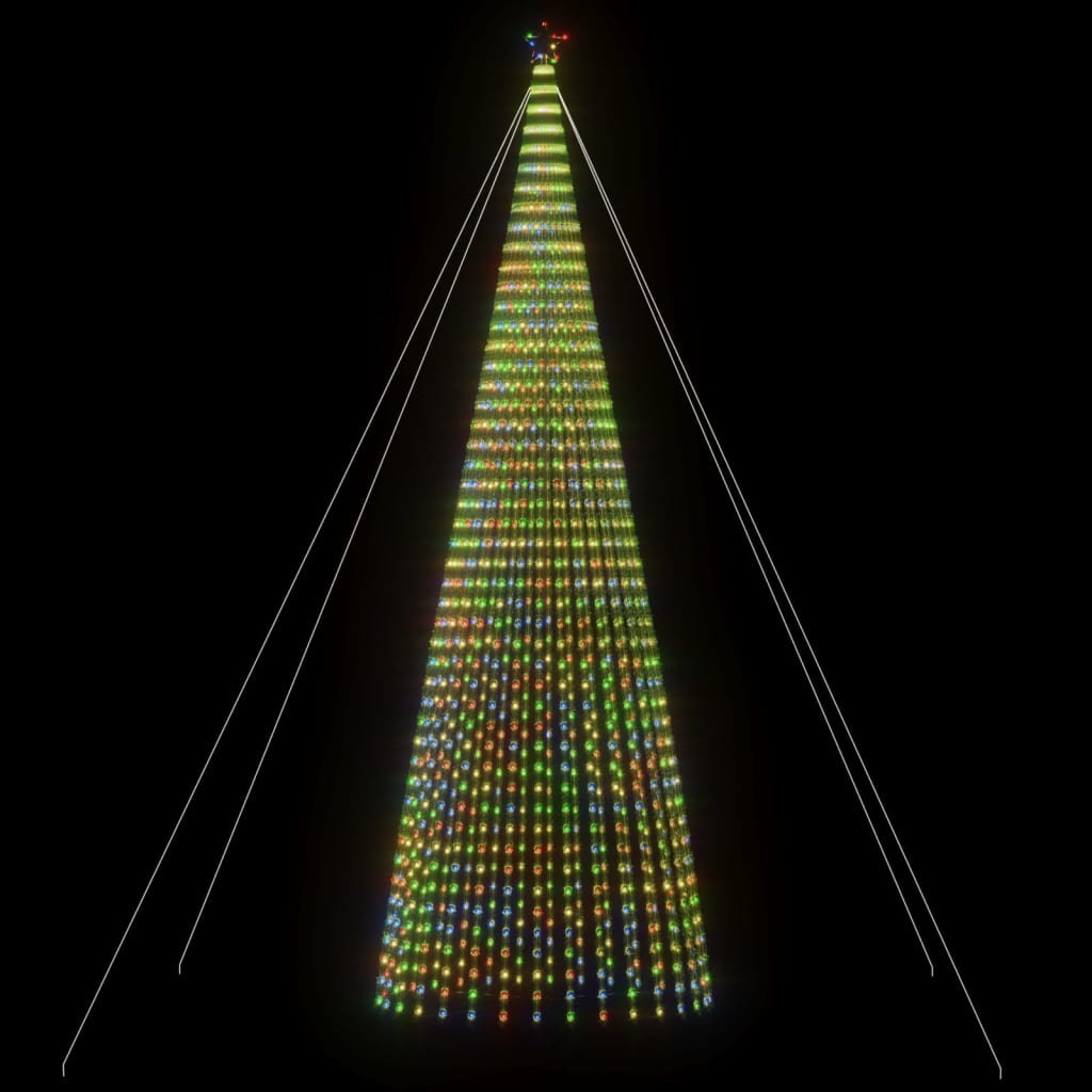 vidaXL Arbre de Noël lumineux conique 1544 LED colorées 500 cm