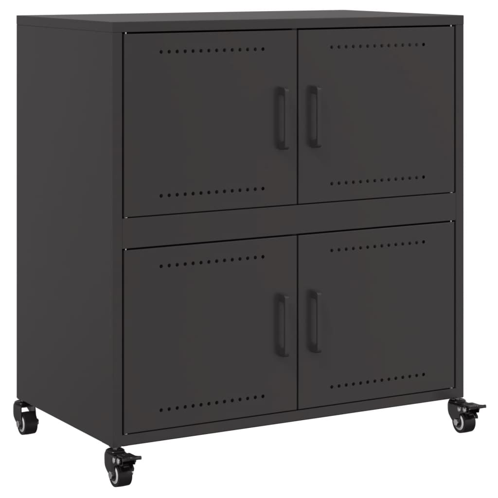 vidaXL Buffet noir 68x39x72 cm acier