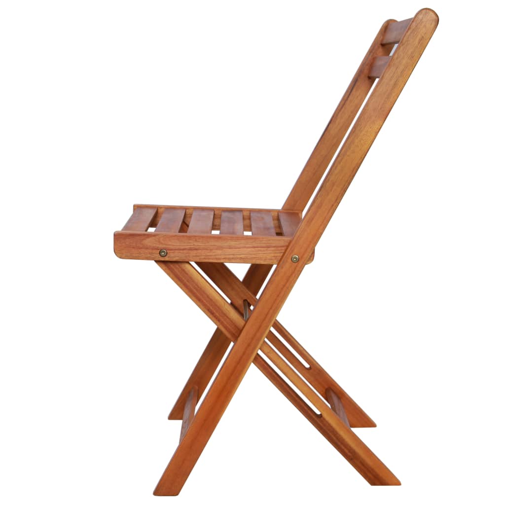 vidaXL Chaises de bistro d'extérieur lot de 2 Bois d'acacia solide