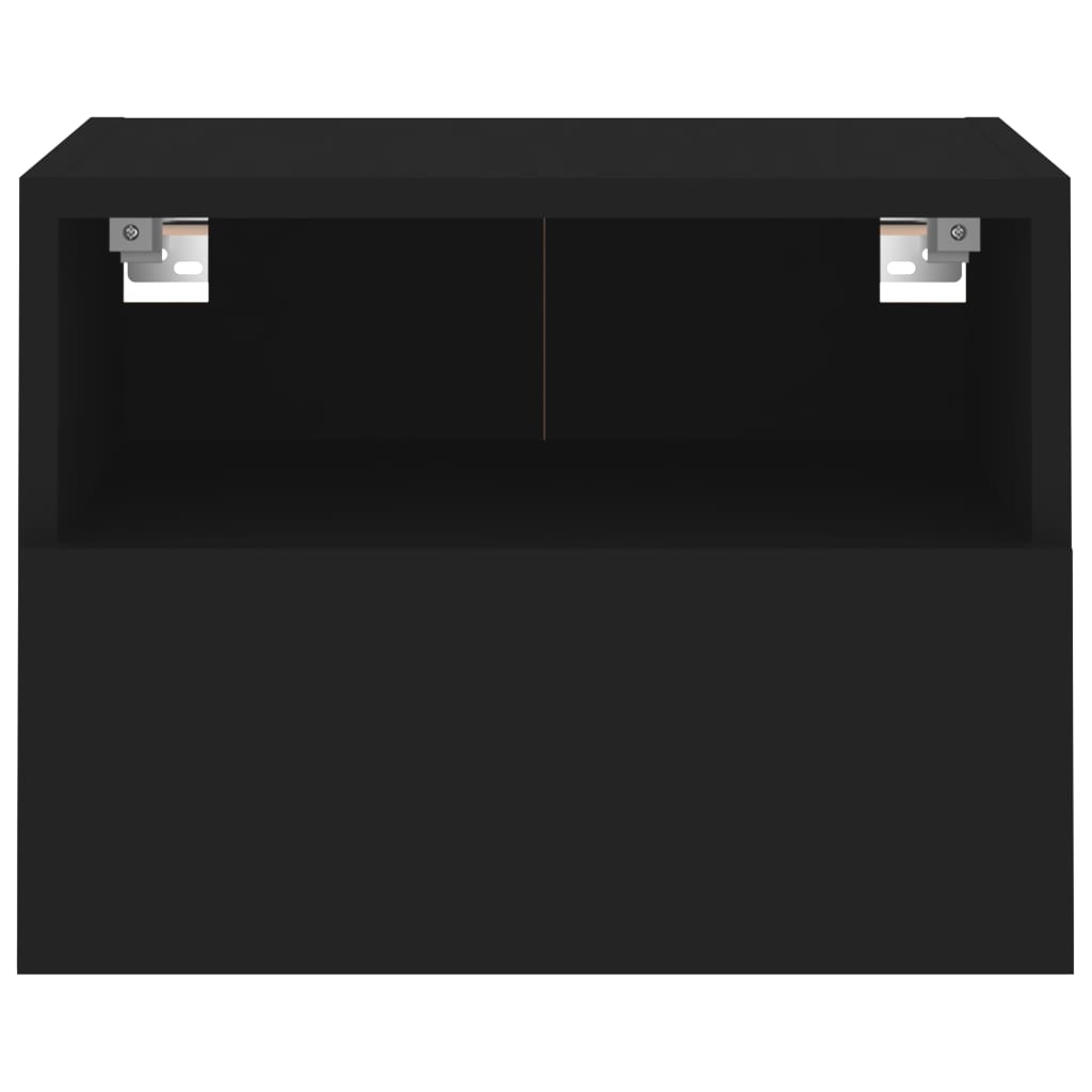 vidaXL Meubles TV muraux 2 pcs noir 40x30x30 cm bois d'ingénierie