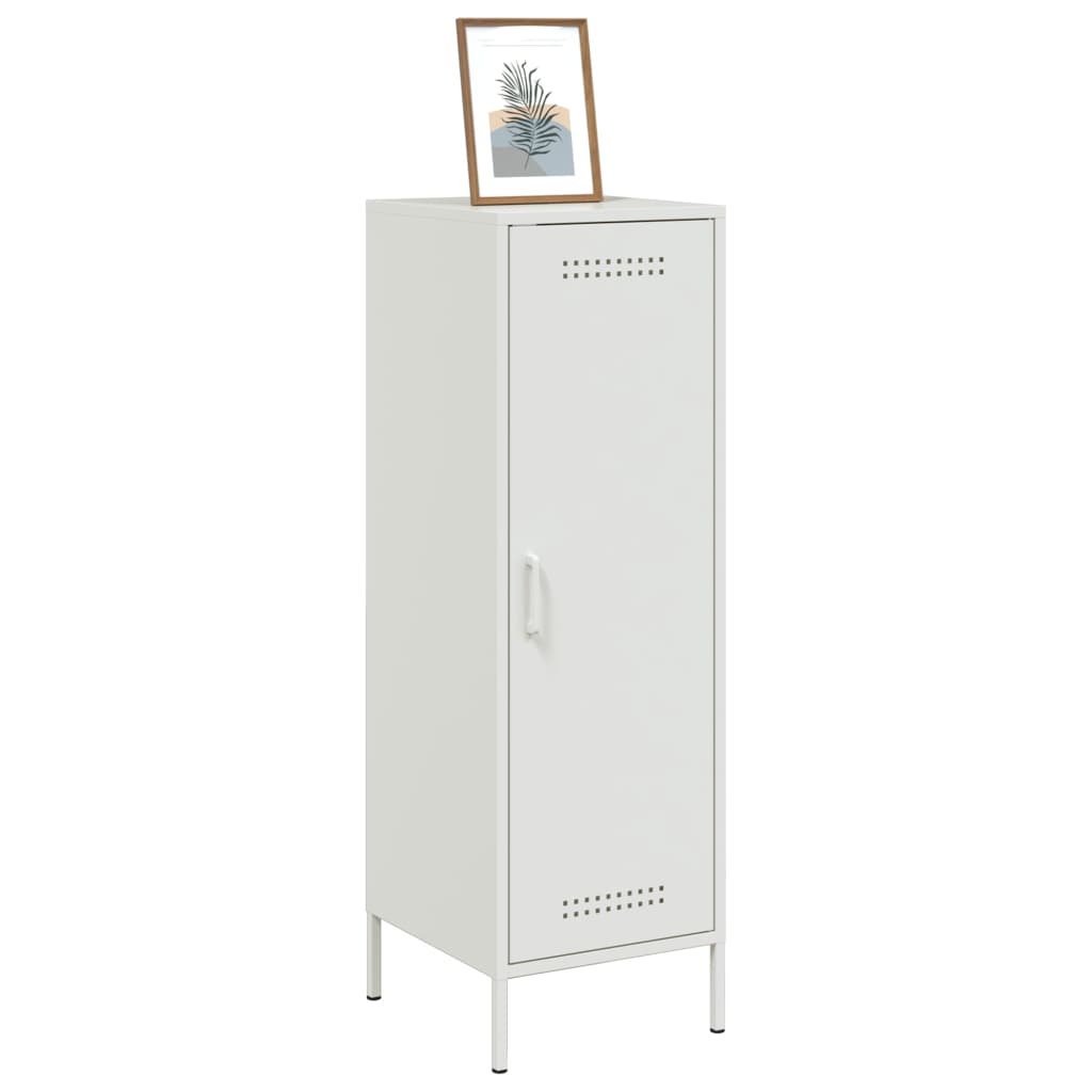 vidaXL Buffet haut blanc 36x39x113 cm acier