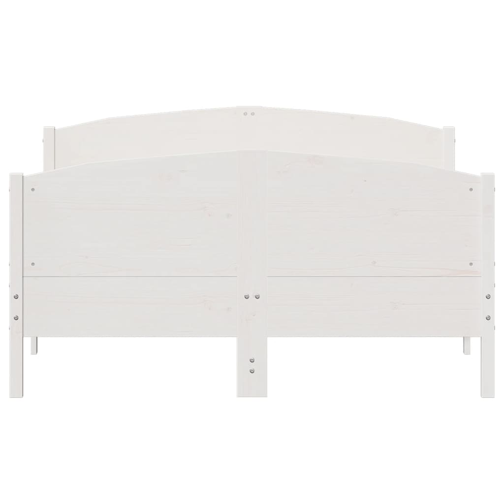 vidaXL Cadre de lit sans matelas blanc 120x200 cm bois de pin massif