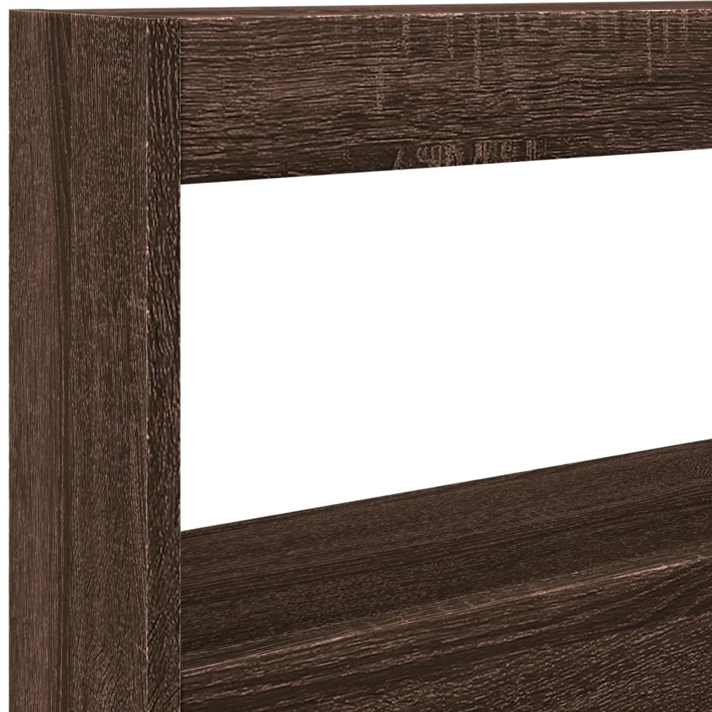 vidaXL Armoire tête de lit avec LED chêne marron 120x17x102 cm