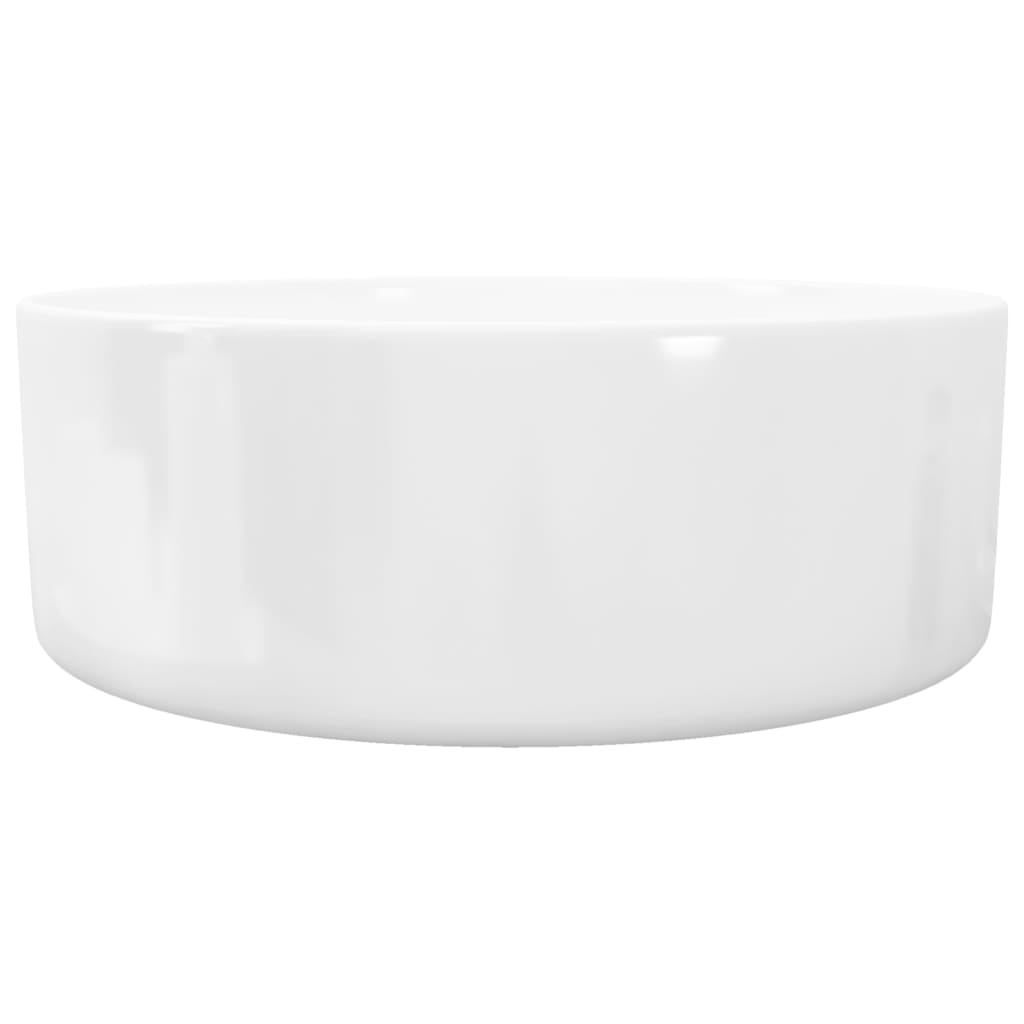 vidaXL Lavabo ronde Céramique Blanc 40 x 15 cm