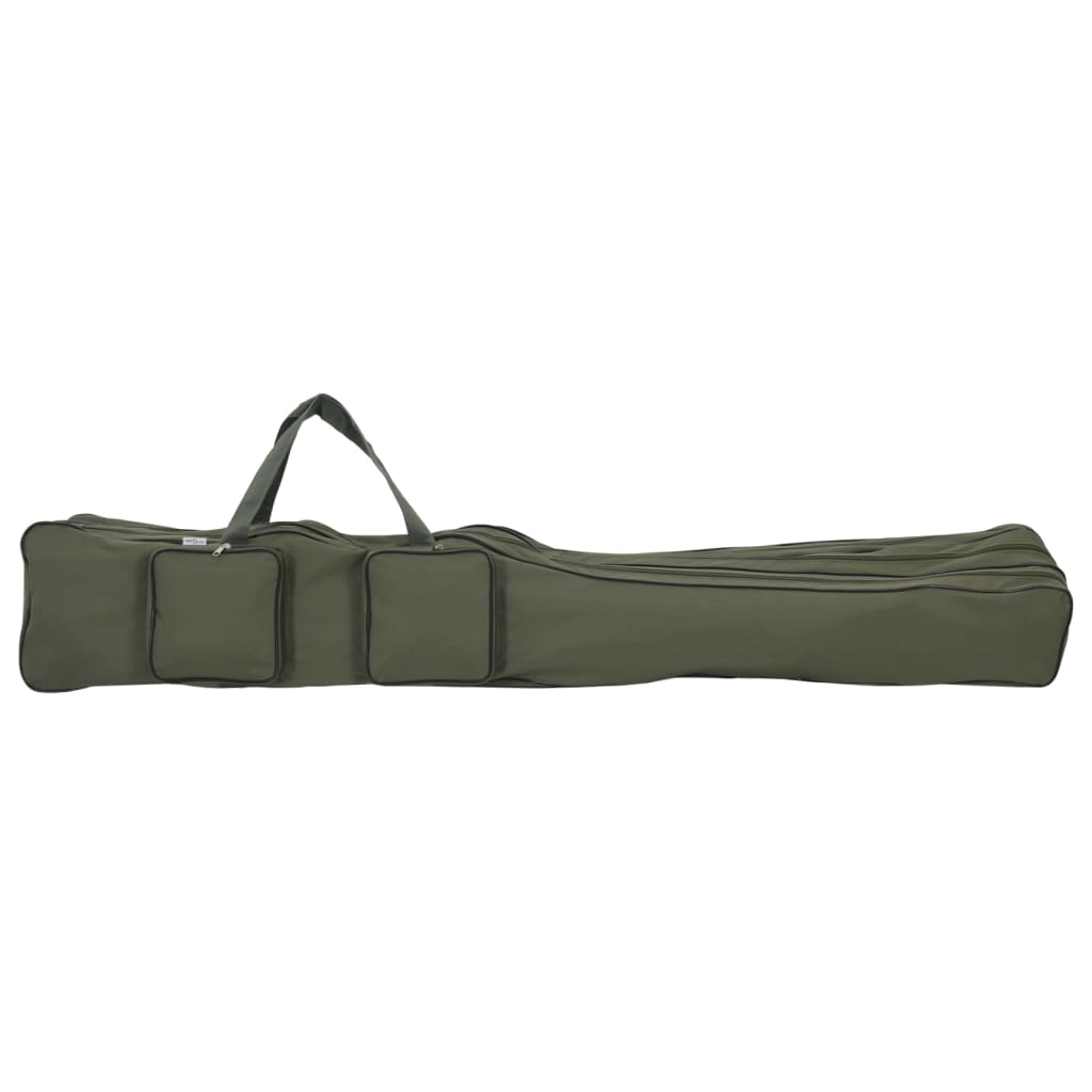 vidaXL Sac de canne à pêche vert foncé 160 cm tissu oxford