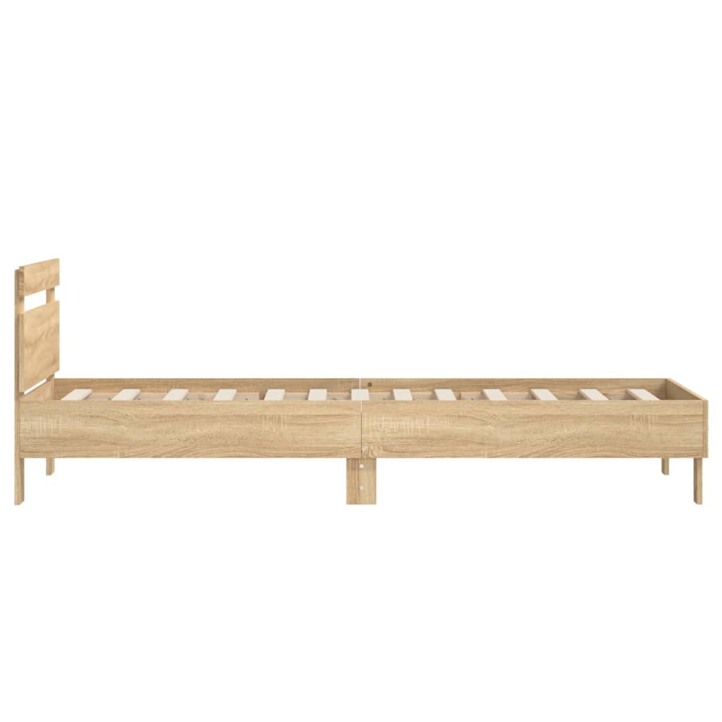 vidaXL Cadre de lit sans matelas avec tête de lit 90x190 cm