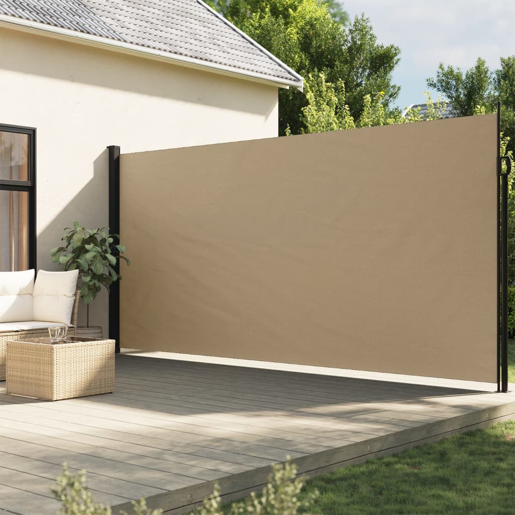 vidaXL Auvent latéral rétractable beige 220x500 cm