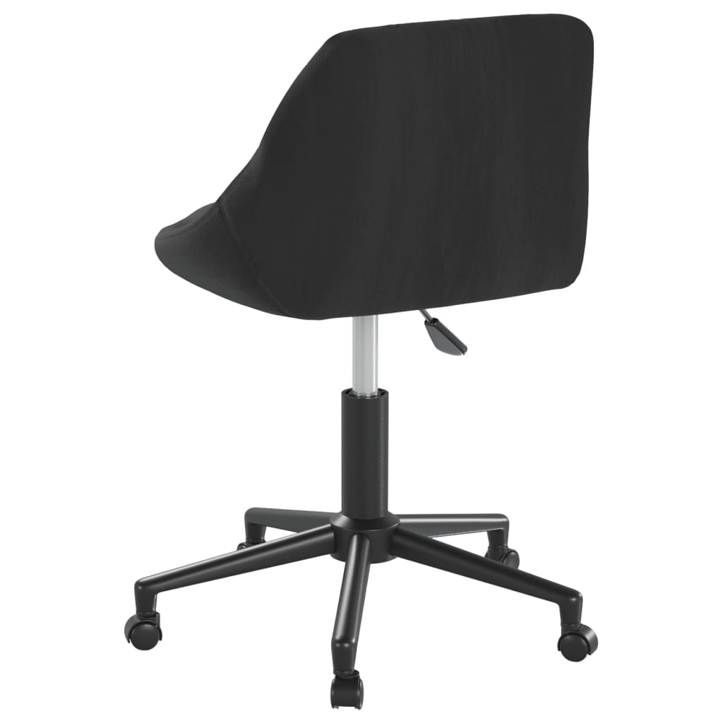 vidaXL Chaise pivotante de salle à manger Noir Velours