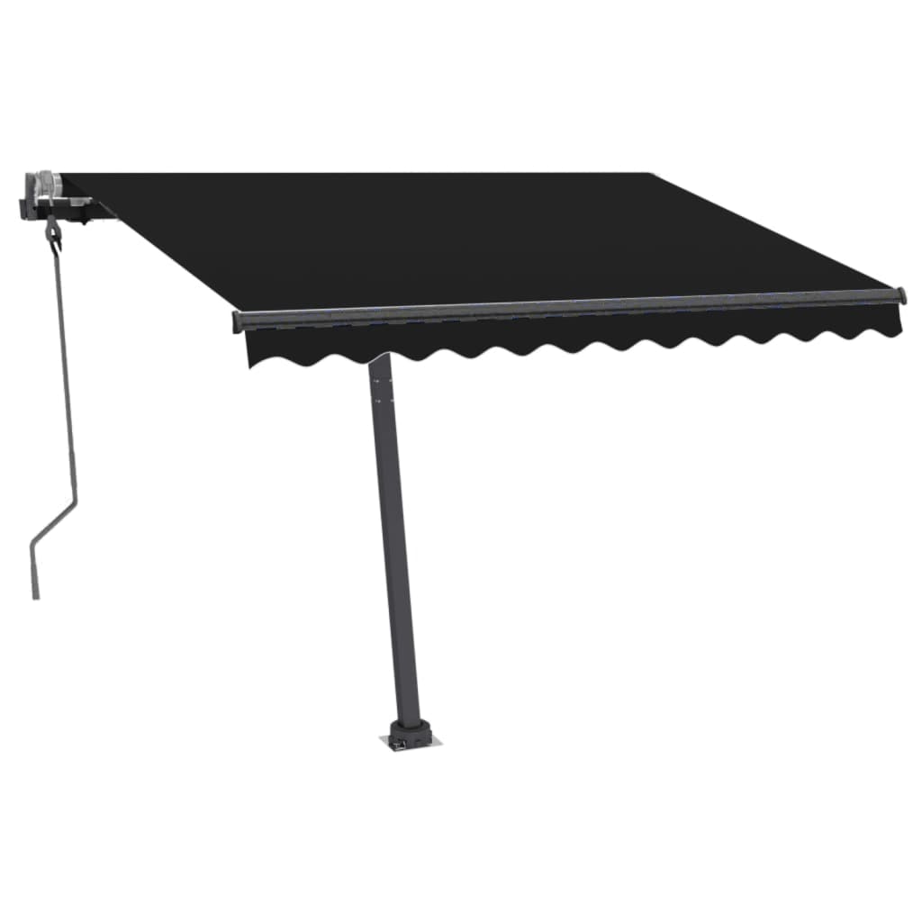 vidaXL Auvent manuel rétractable sur pied 300x250 cm Anthracite