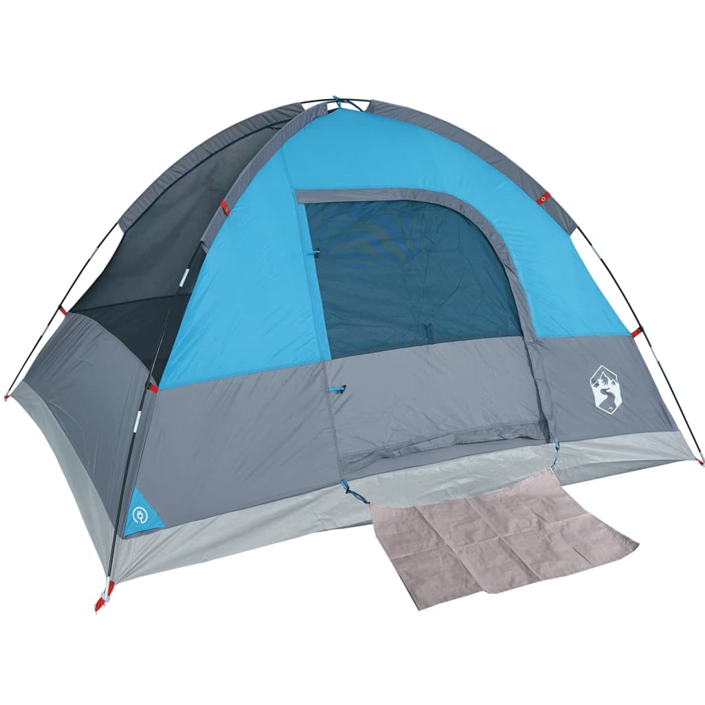 vidaXL Tente de camping à dôme 3 personnes bleu imperméable