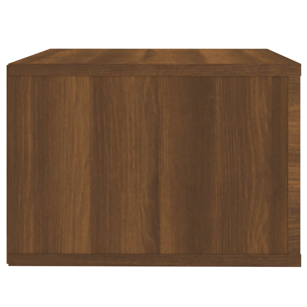 vidaXL Table de chevet murale Chêne marron 50x36x25 cm