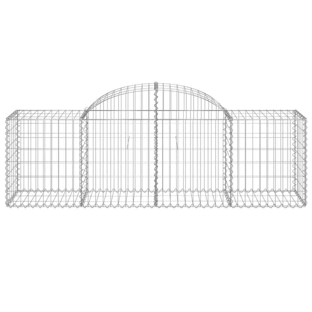 vidaXL Paniers à gabions arqués 5 pcs 200x50x60/80 cm Fer galvanisé