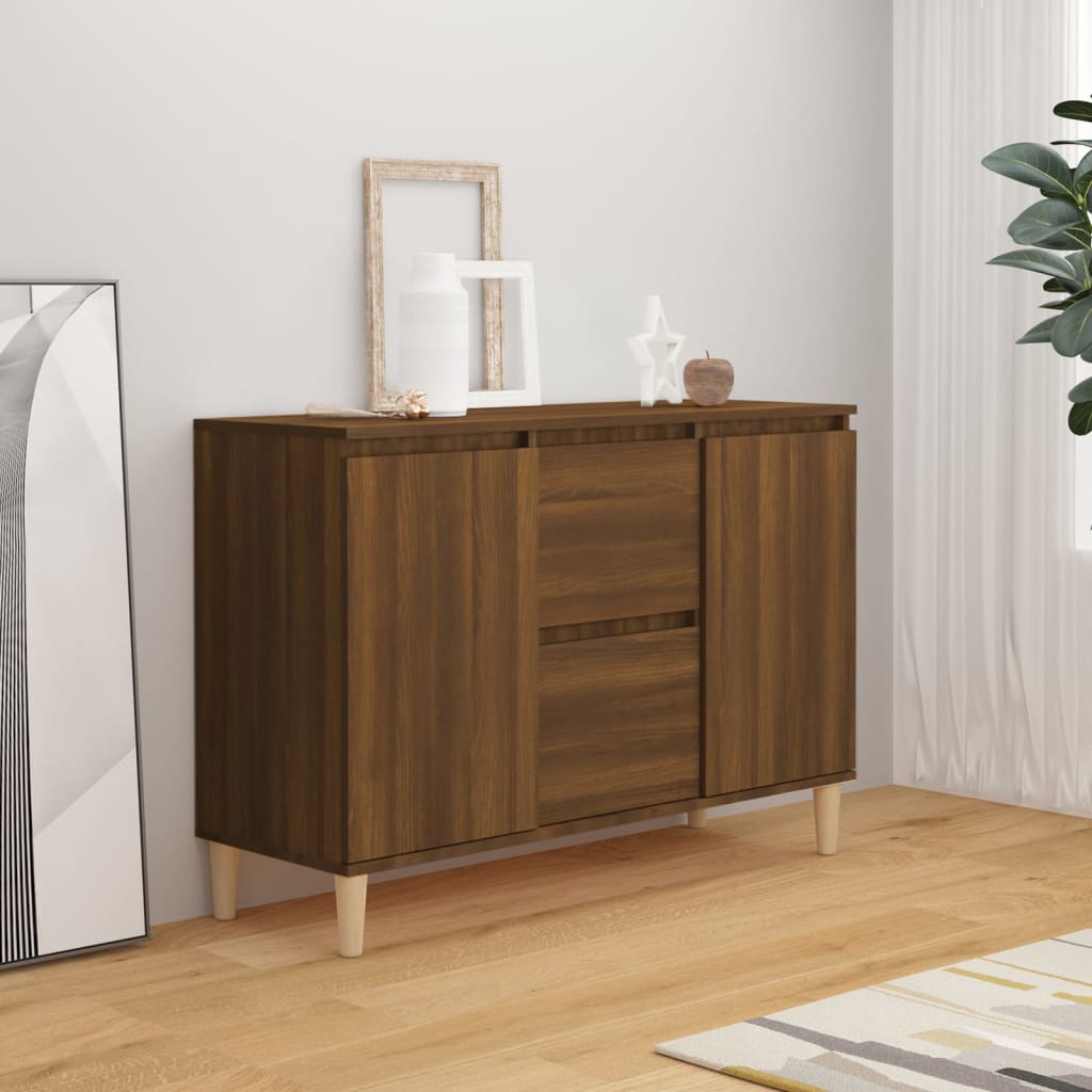 vidaXL Buffet Chêne marron 101x35x70 cm Bois d'ingénierie