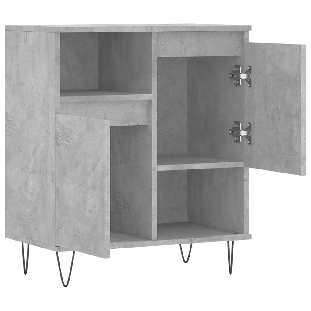 vidaXL Buffet Gris béton 60x35x70 cm Bois d'ingénierie