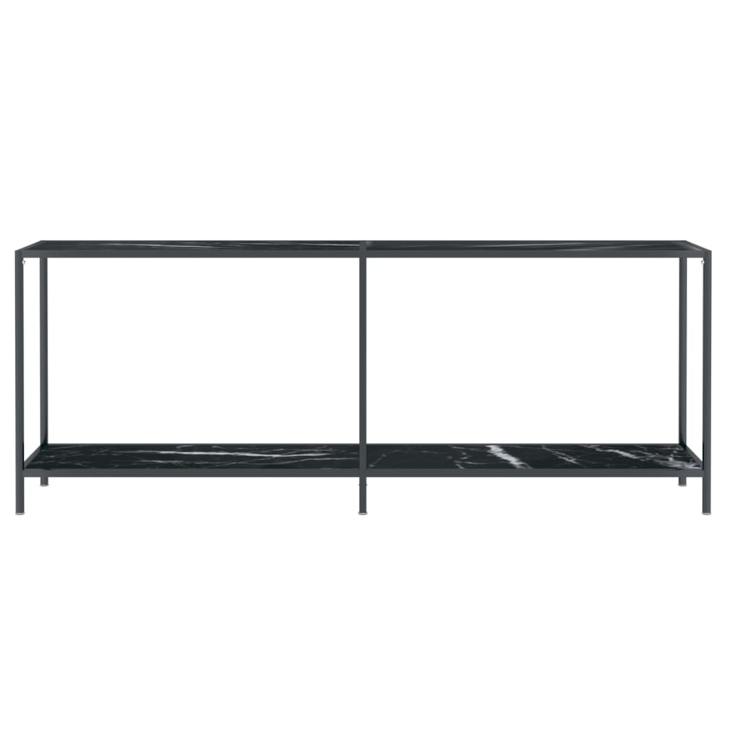 vidaXL Table console Noir 200x35x75,5 cm Verre trempé