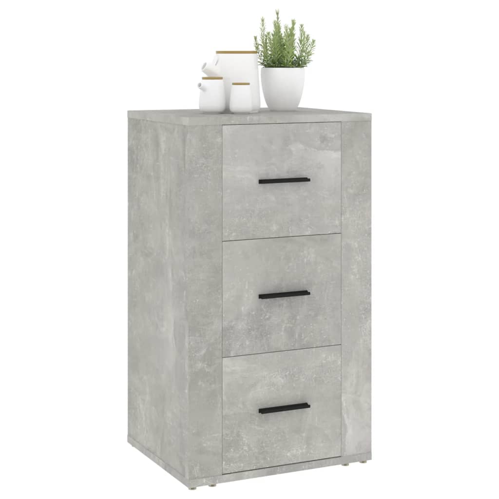 vidaXL Buffet Gris béton 40x33x70 cm Bois d'ingénierie