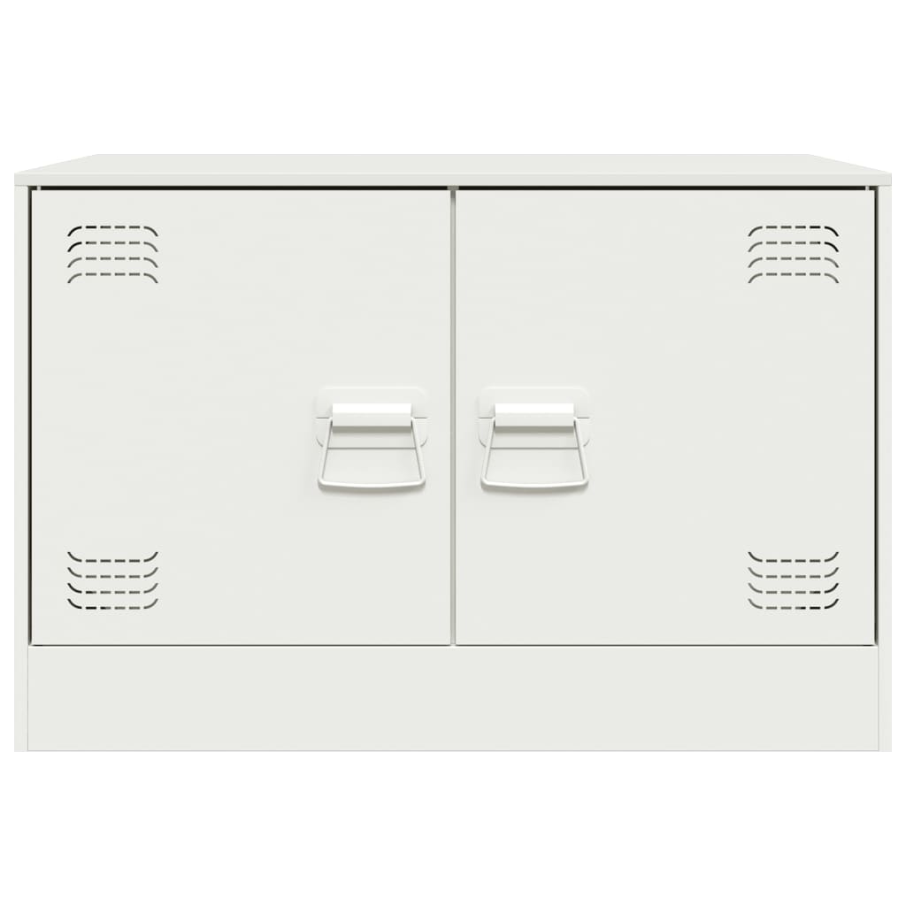 vidaXL Meubles TV 2 pcs blanc 67x39x44 cm acier