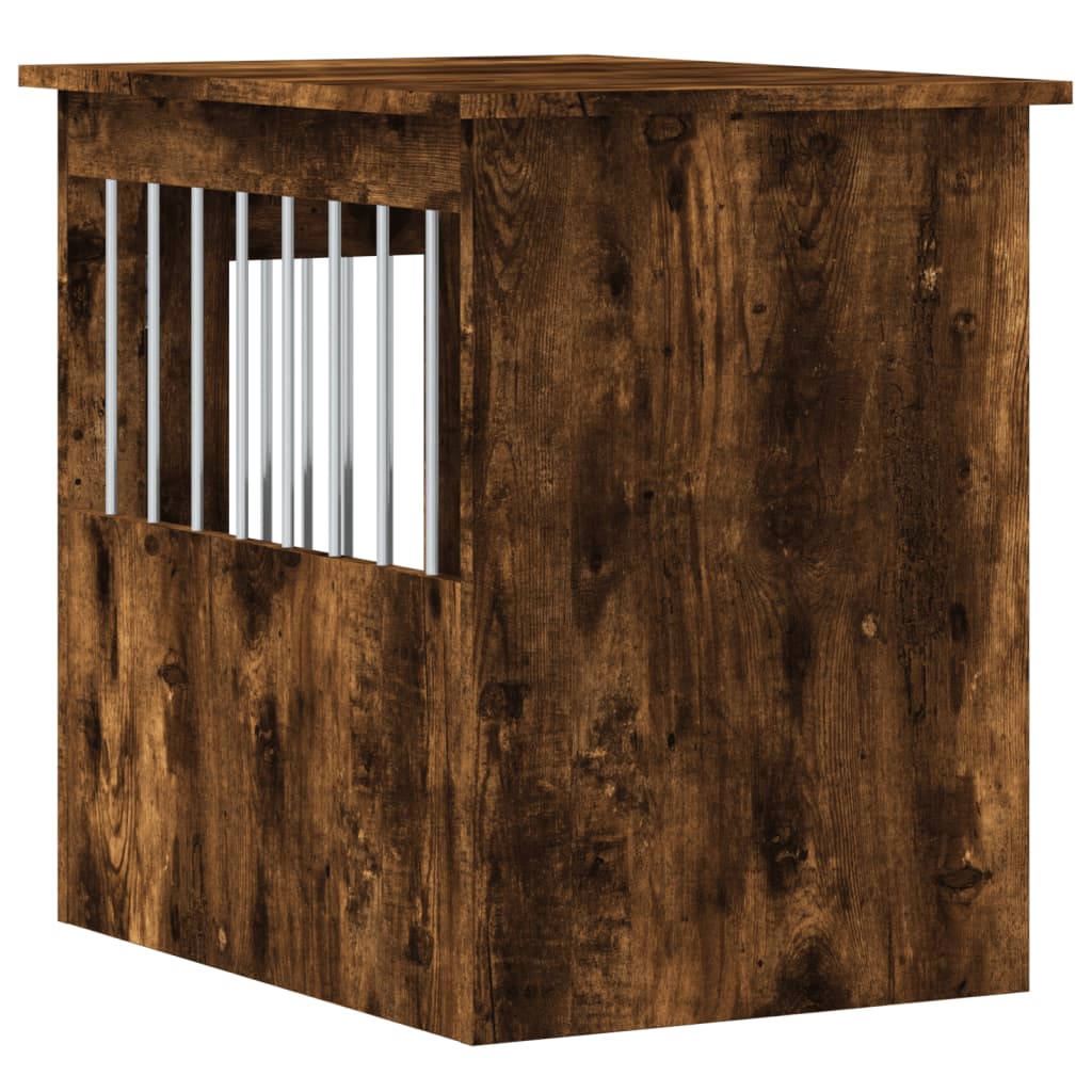 vidaXL Meuble de cage pour chiens chêne fumé 45x62x59 cm