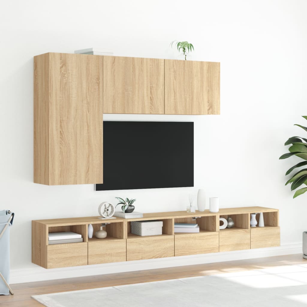 vidaXL Meuble TV mural chêne sonoma 60x30x30 cm bois d'ingénierie