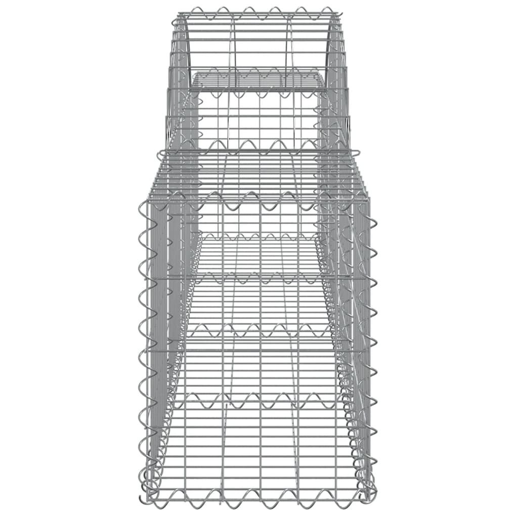 vidaXL Paniers à gabions arqués 6 pcs 200x30x40/60 cm Fer galvanisé