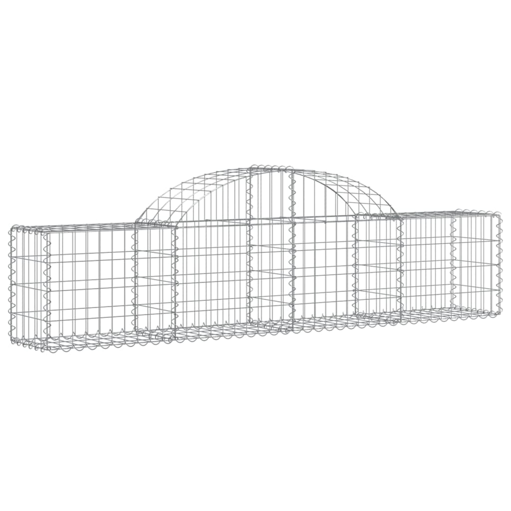 vidaXL Paniers à gabions arqués 6 pcs 200x30x40/60 cm Fer galvanisé