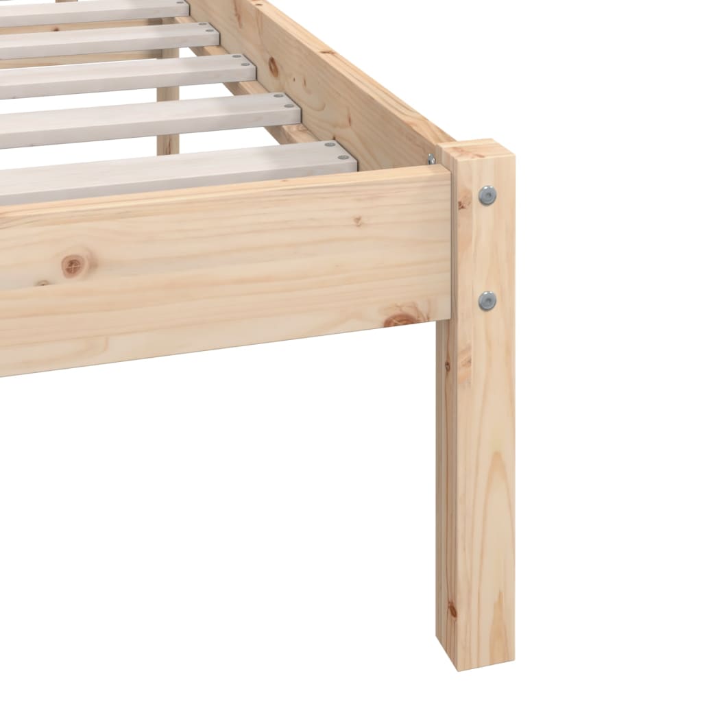 vidaXL Cadre de lit sans matelas bois massif 140x200 cm