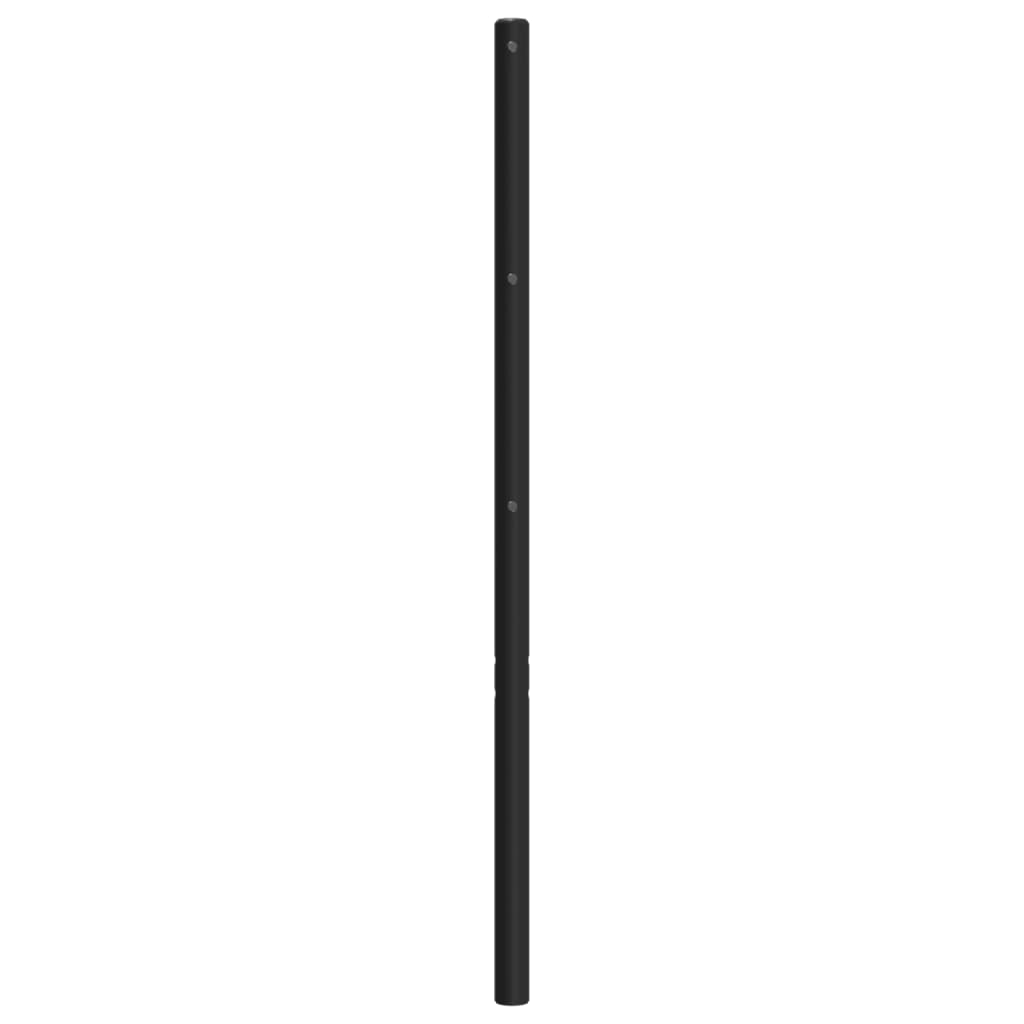 vidaXL Tête de lit métal noir 180 cm