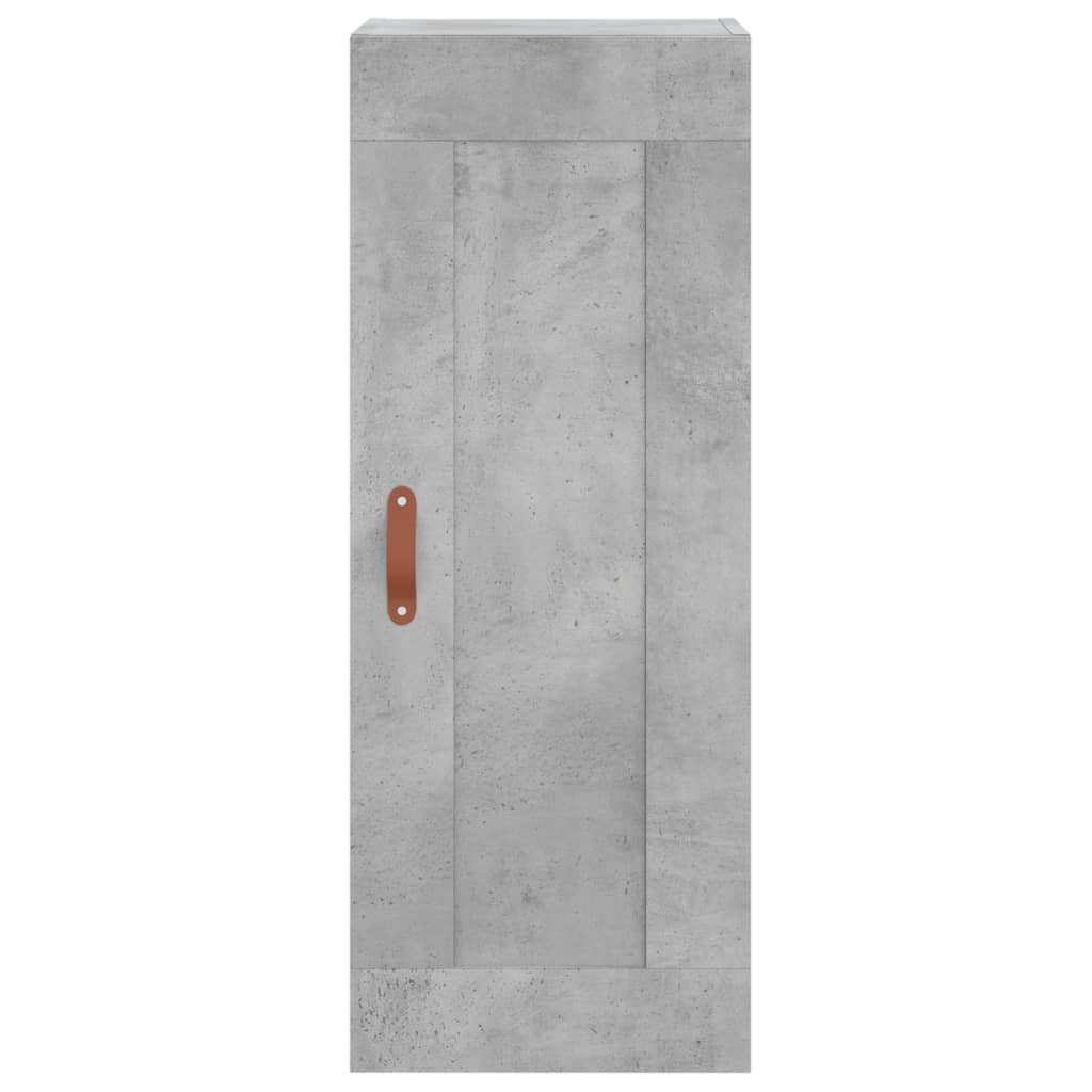 vidaXL Buffet haut Gris béton 34,5x34x180 cm Bois d'ingénierie