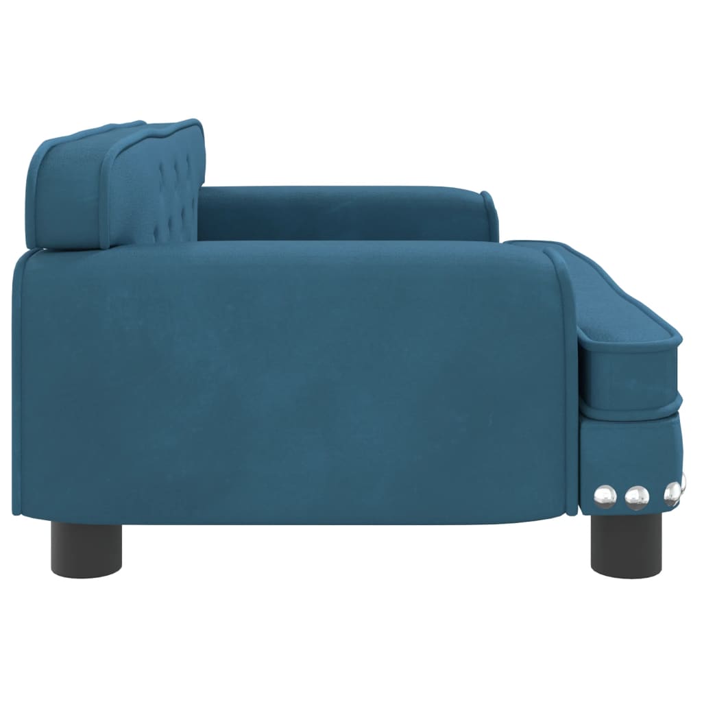 vidaXL Canapé pour enfants bleu 70x45x30 cm velours