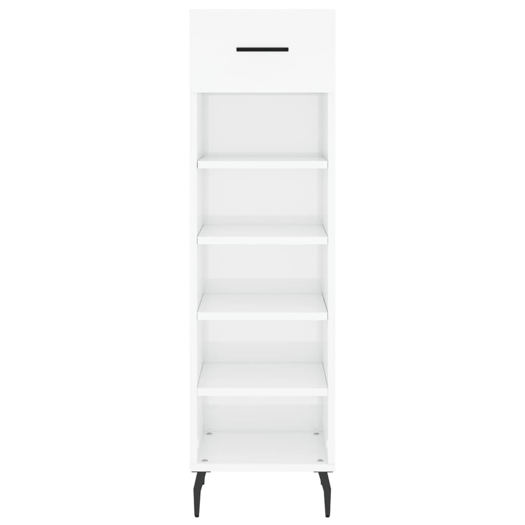 vidaXL Armoire à chaussure Blanc brillant 30x35x105 cm Bois ingénierie