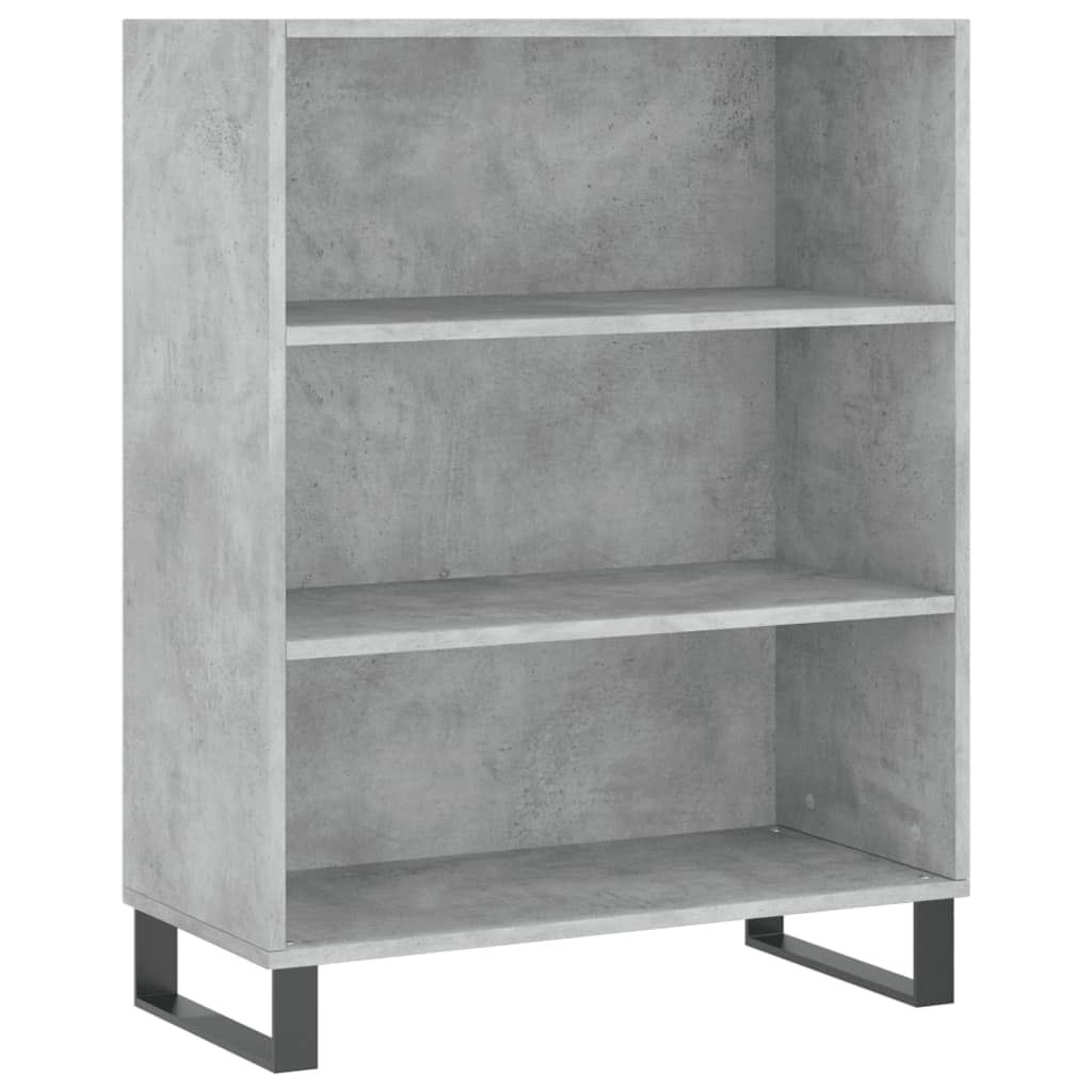 vidaXL Buffet haut Gris béton 69,5x34x180 cm Bois d'ingénierie