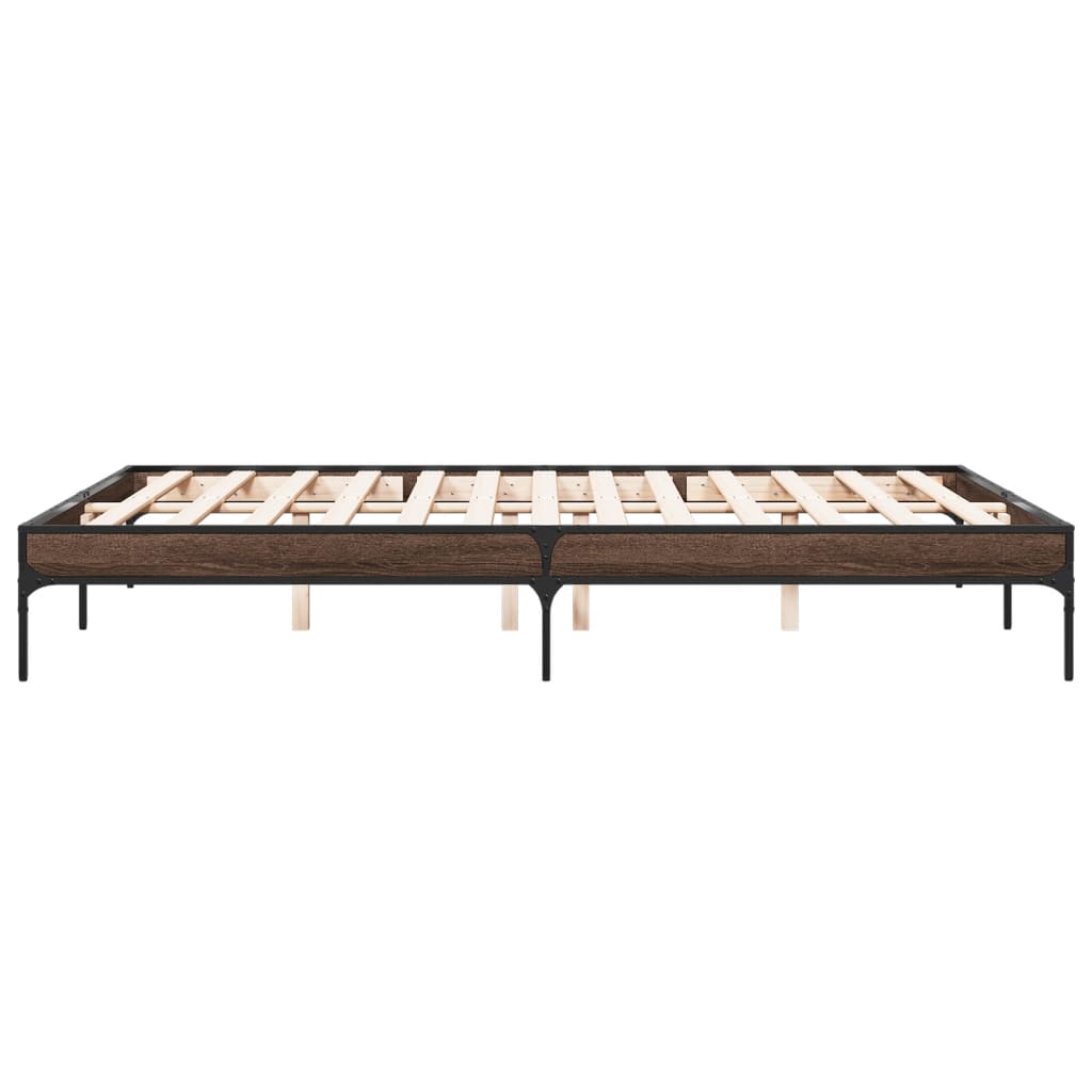 vidaXL Cadre de lit sans matelas chêne marron 140x200 cm