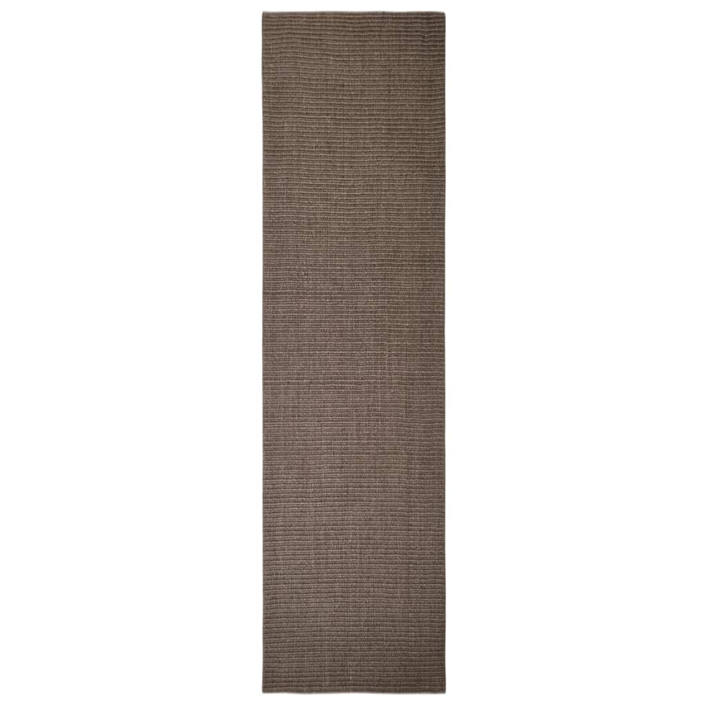 vidaXL Tapis Sisal naturel 80x300 cm Marron