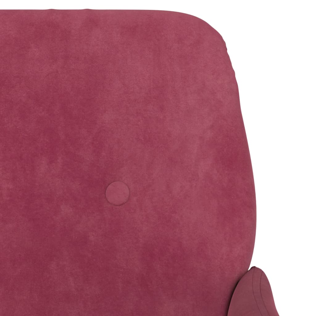 vidaXL Fauteuil Rouge bordeaux 62x79x79 cm Velours