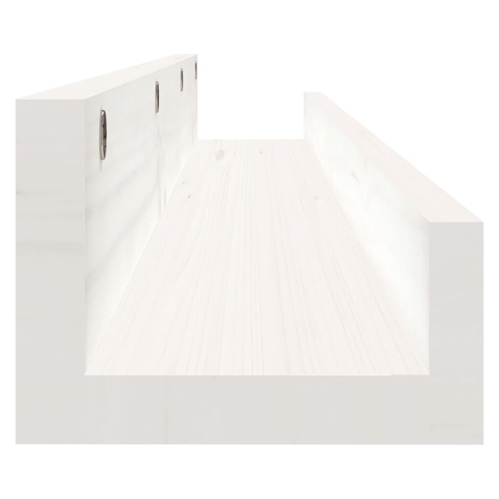 vidaXL Étagères murales 2 pcs Blanc 80x12x9 cm Bois de pin massif