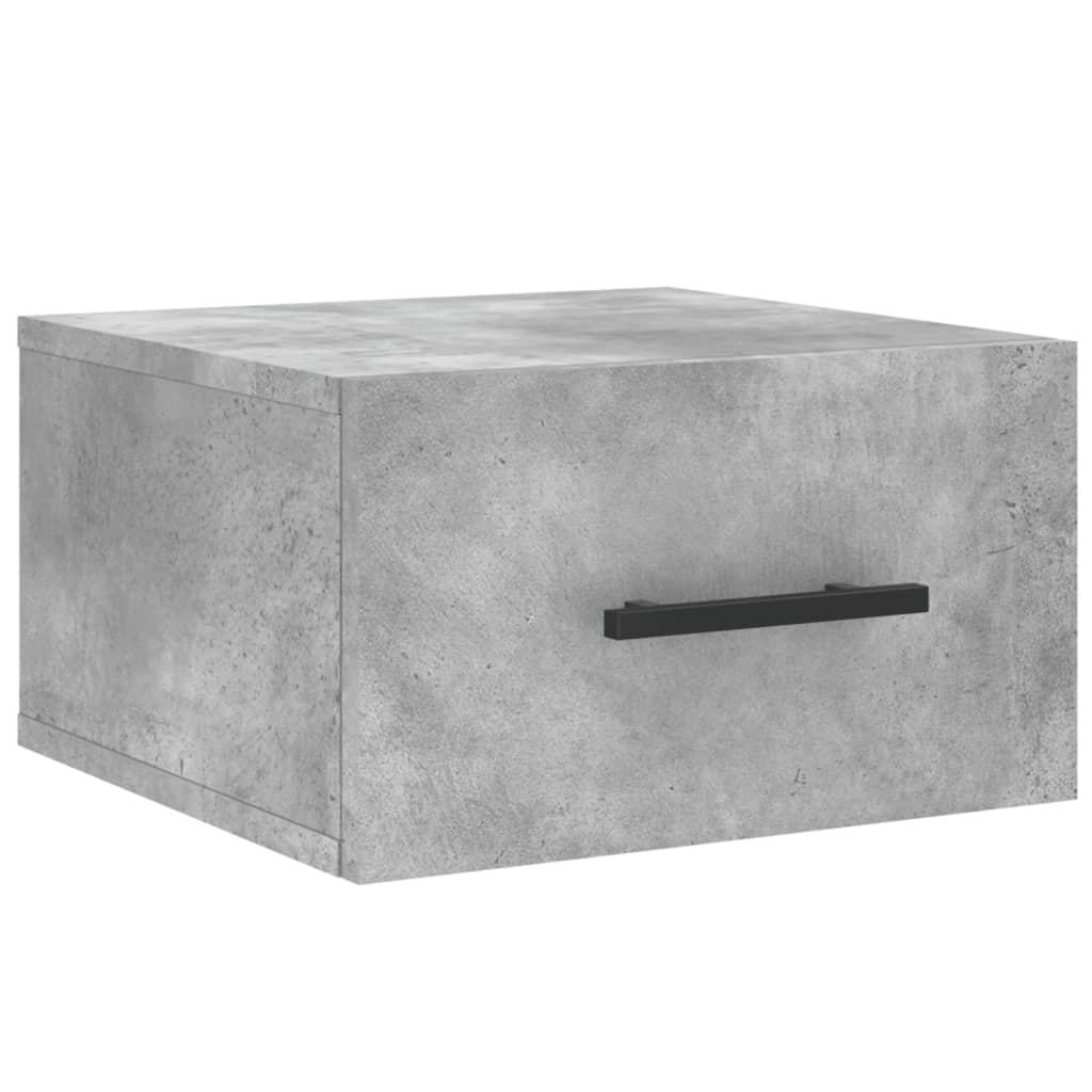 vidaXL Table de chevet murale gris béton 35x35x20 cm