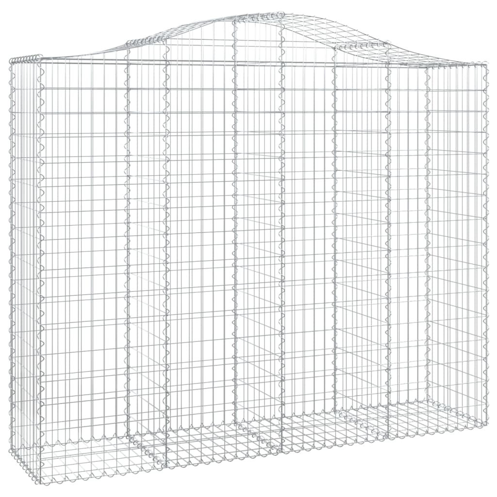 vidaXL Paniers à gabions arqués 5 pcs 200x50x160/180 cm Fer galvanisé