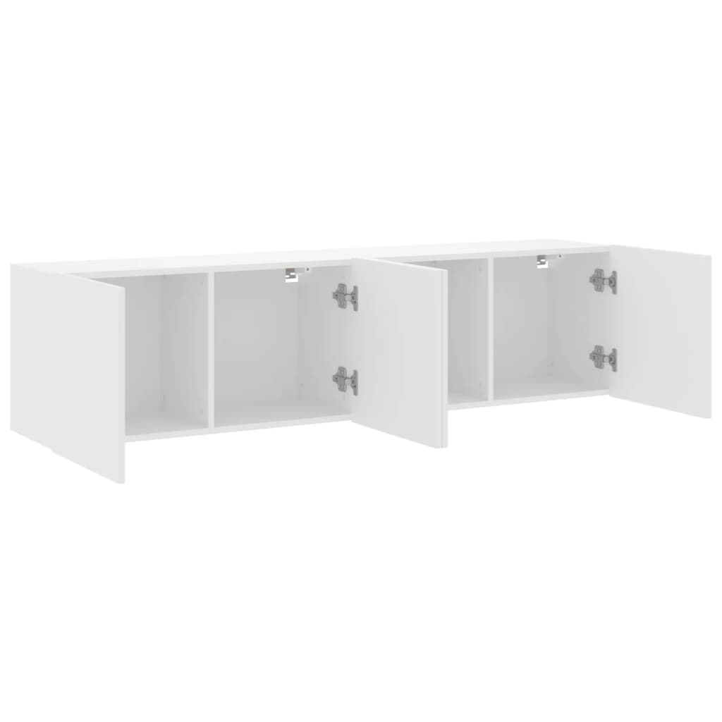 vidaXL Meubles TV muraux 2 pcs blanc 80x30x41 cm