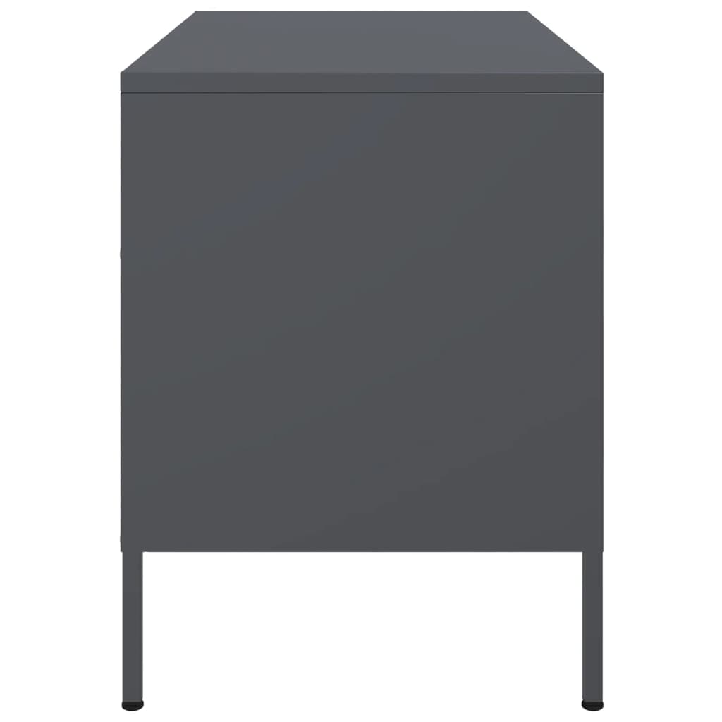 vidaXL Meuble TV anthracite 68x39x50,5 cm acier