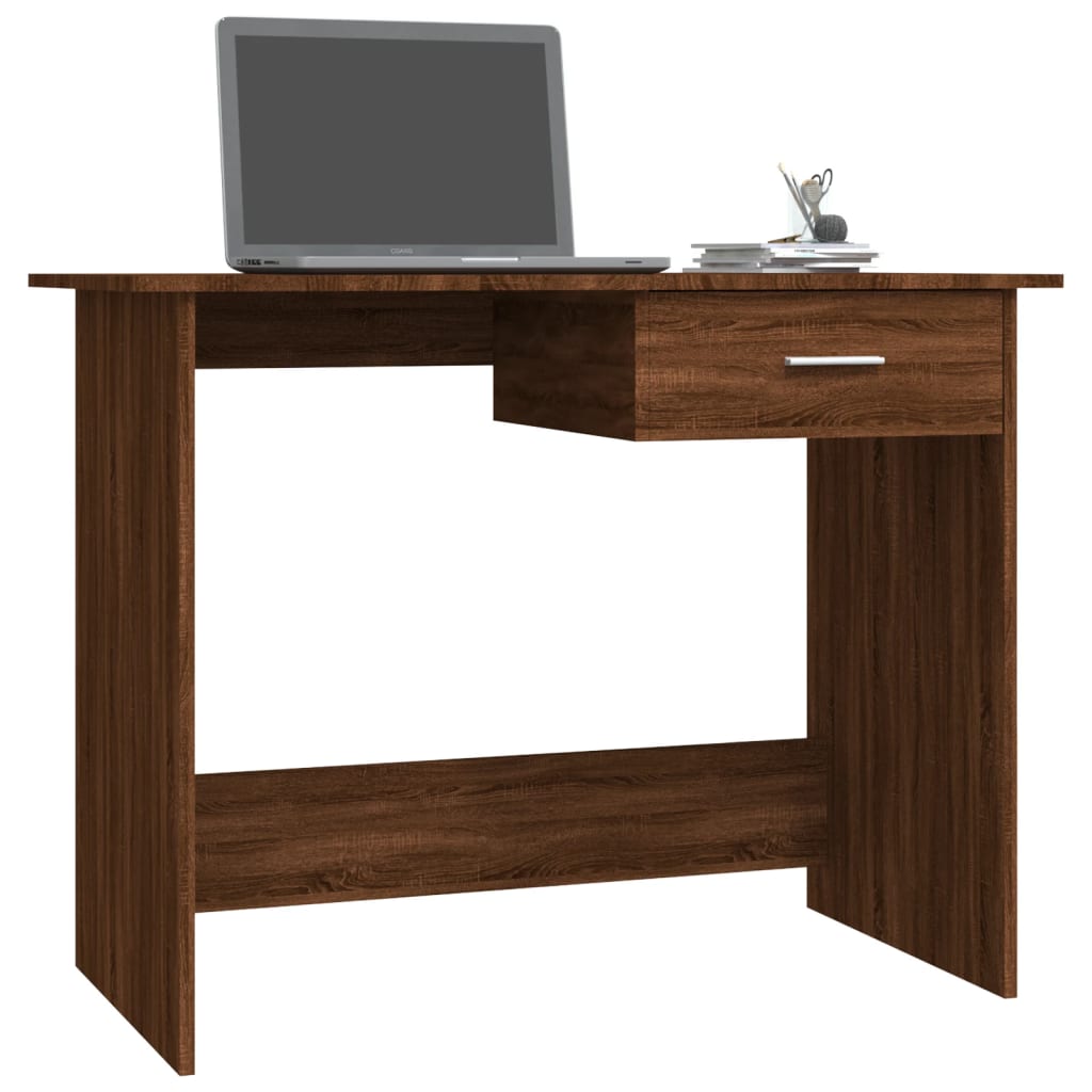 vidaXL Bureau Chêne marron 100x50x76 cm Bois d'ingénierie