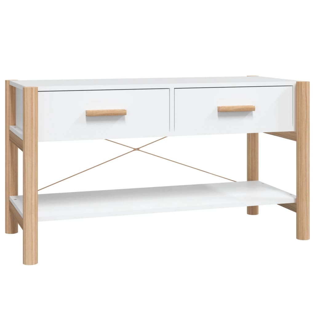 vidaXL Meuble TV Blanc 82x38x45 cm Bois d'ingénierie