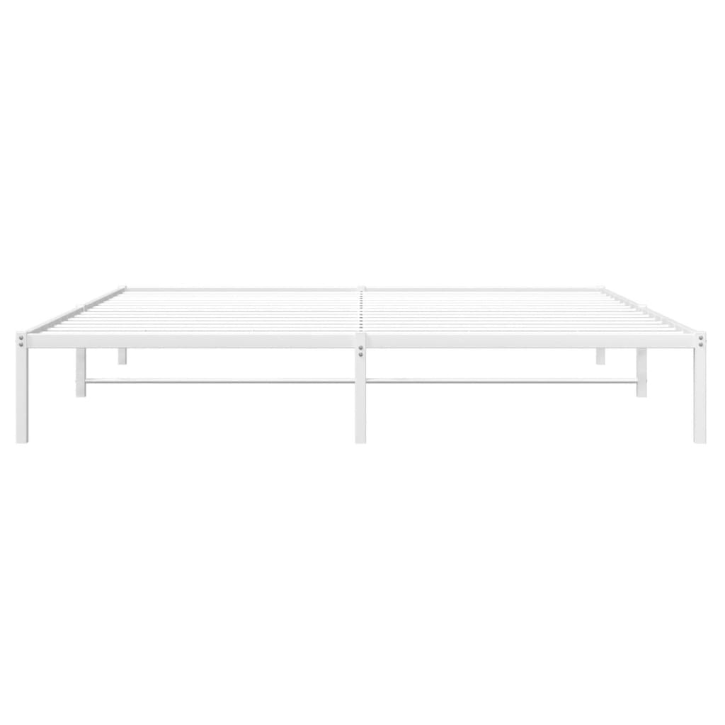 vidaXL Cadre de lit métal sans matelas blanc 200x200 cm