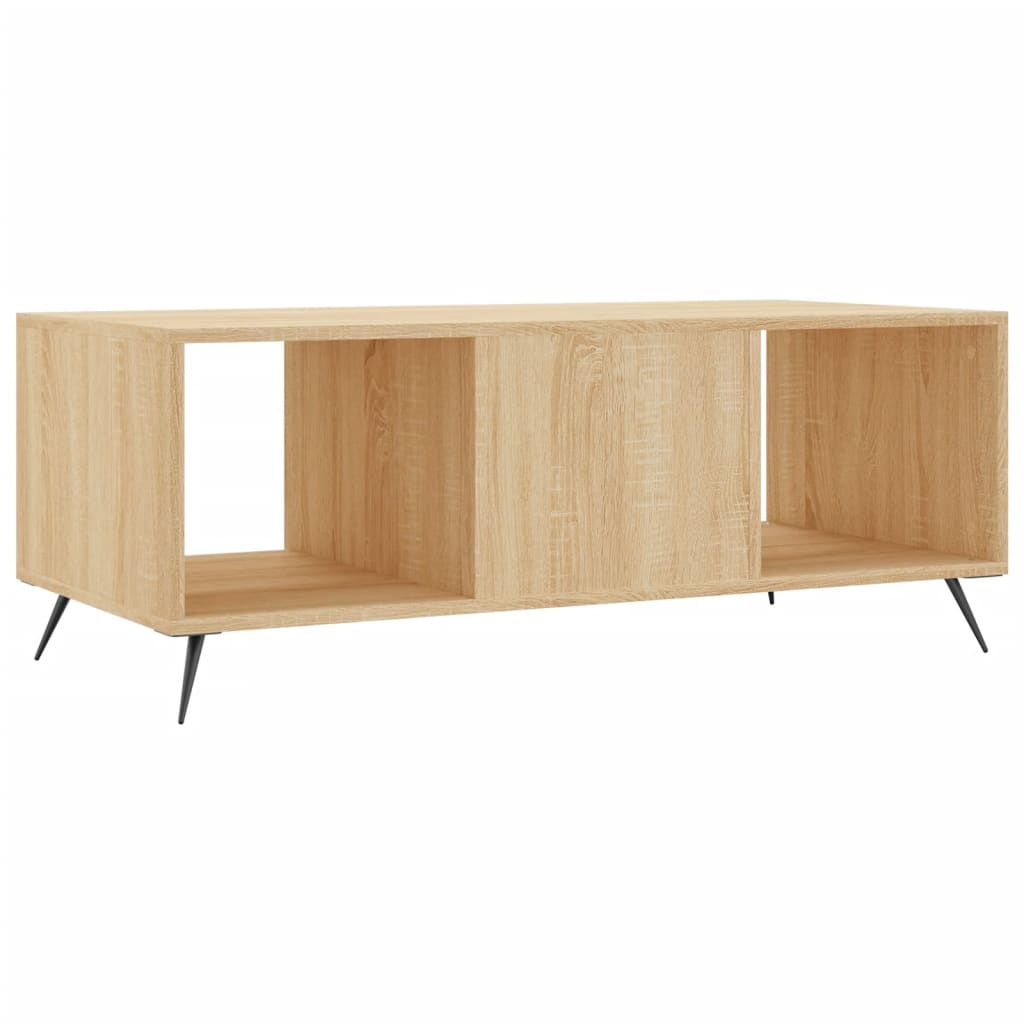 vidaXL Table basse chêne sonoma 102x50x40 cm bois d'ingénierie