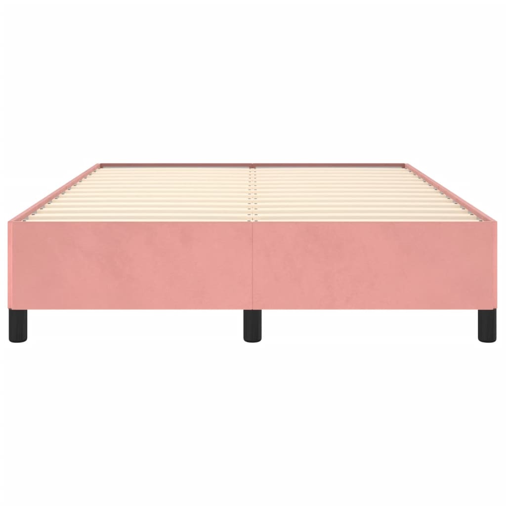 vidaXL Cadre de lit sans matelas rose 140x200 cm velours