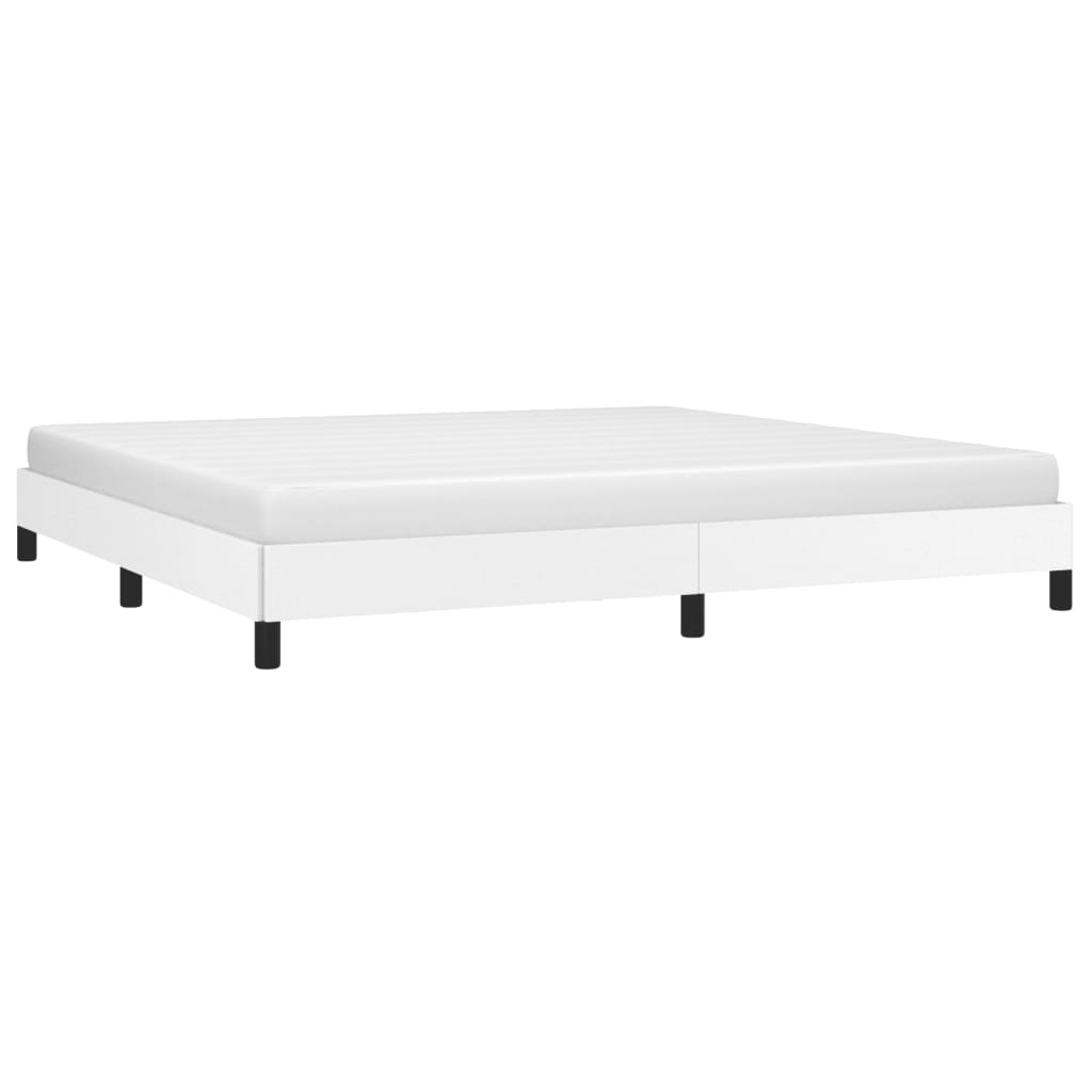 vidaXL Cadre de lit sans matelas blanc 200x200 cm similicuir