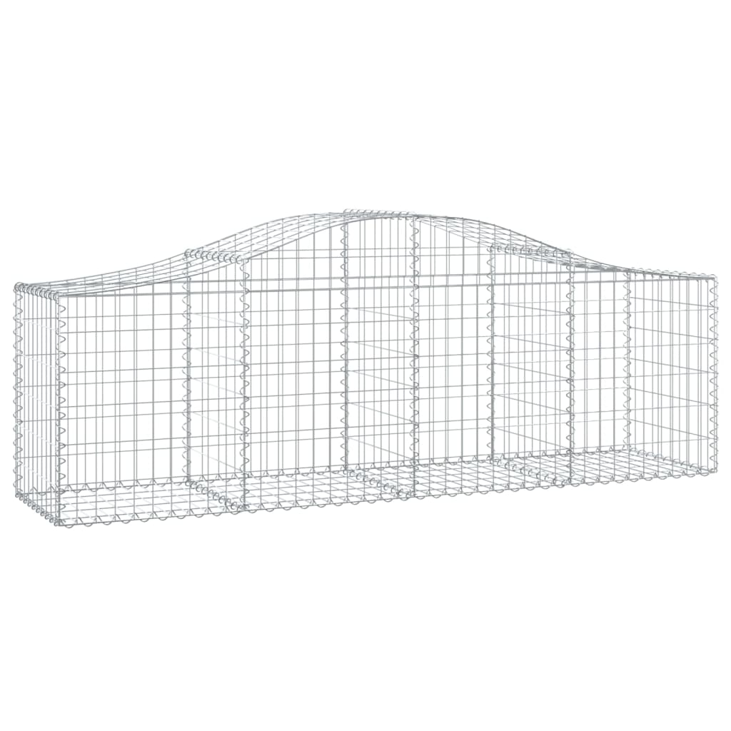 vidaXL Paniers à gabions arqués 14 pcs 200x50x60/80 cm fer galvanisé