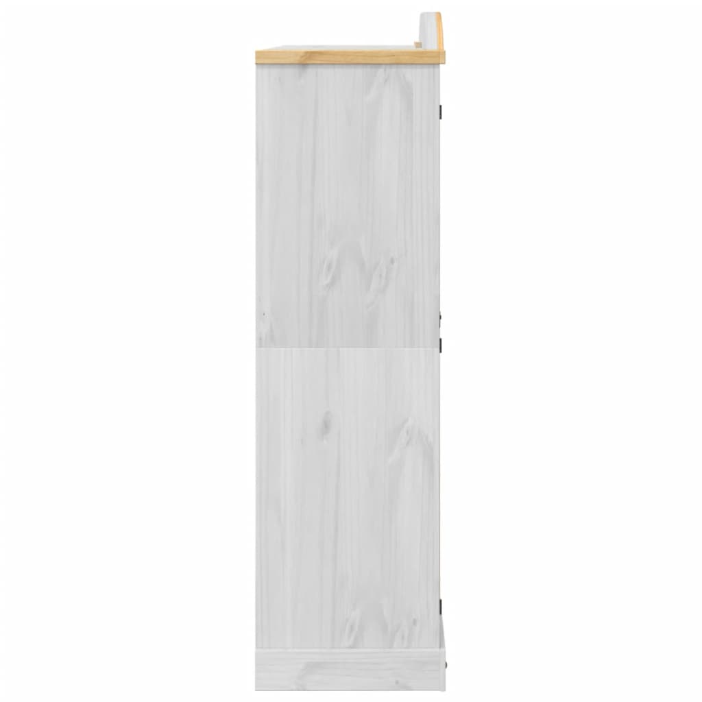 vidaXL Garde-robe Corona blanc 151,5x52x186 cm bois de pin massif