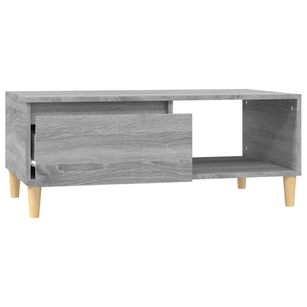 vidaXL Table basse Sonoma gris 90x50x36,5 cm Bois d'ingénierie